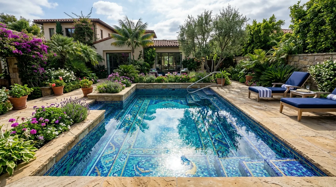 Pool With Lighting for Evening Use